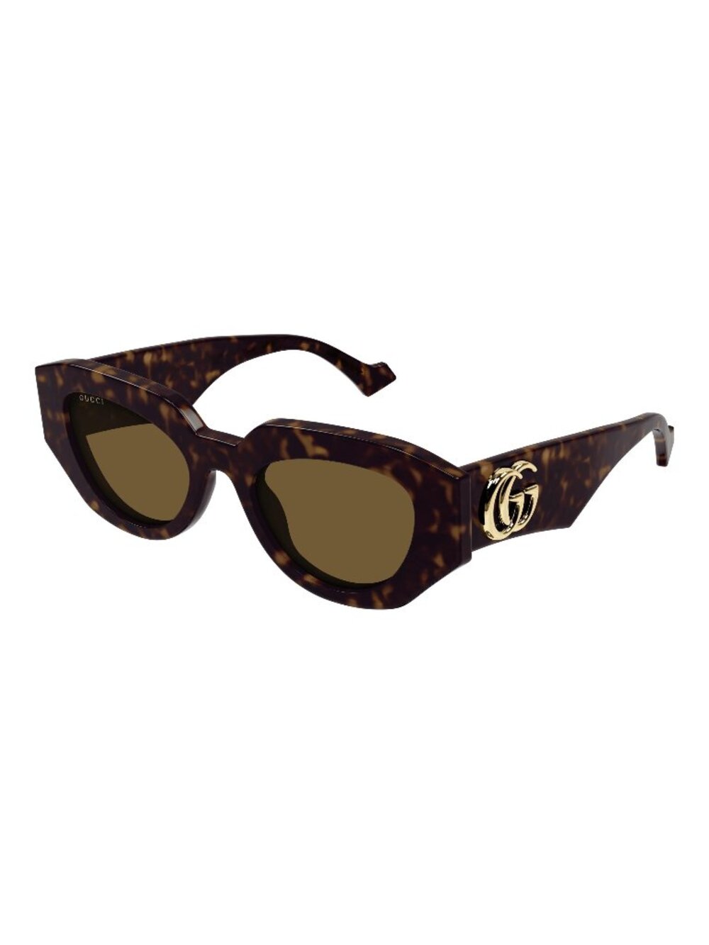 New Gucci Women's Sunglasses Havana Square Brown Lens Acetate Frame GG1421S 002